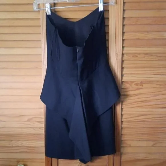 Mason Black Strapless Cocktail Dress Size 2 - Picture 2 of 6